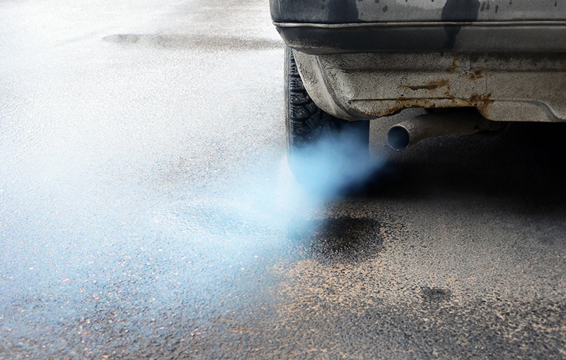 Vehicle Exhaust Smoke Color: White, Black, and Blue